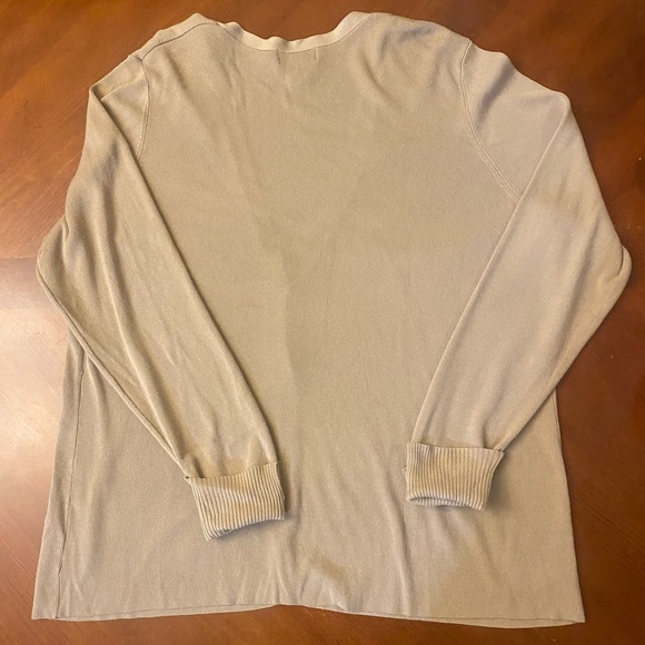 Venezia Jeans Clothing Co Size 18/20 Cardigan Camel Ribbed V Neck - Picture 2 of 7